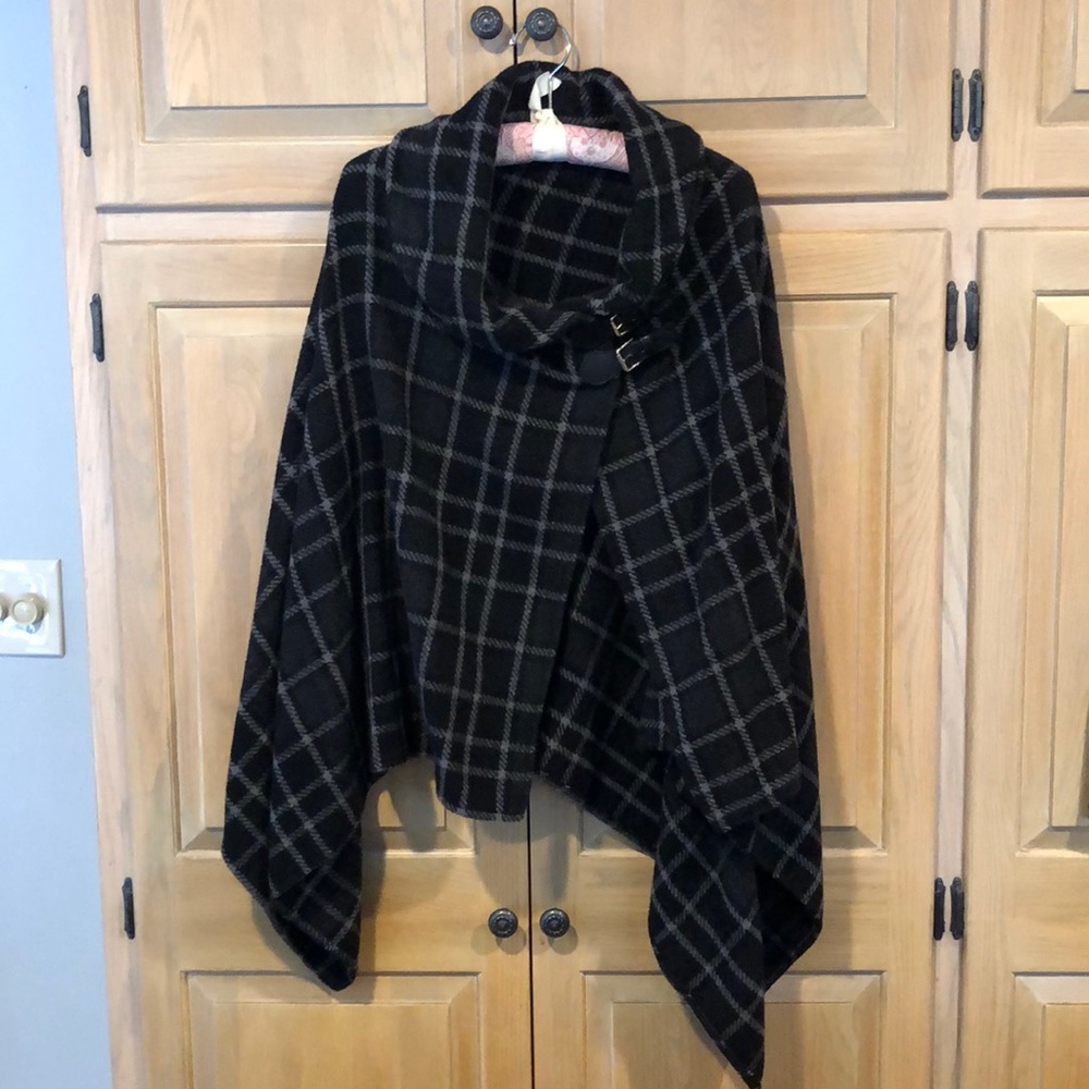 Ralph Lauren plaid cape